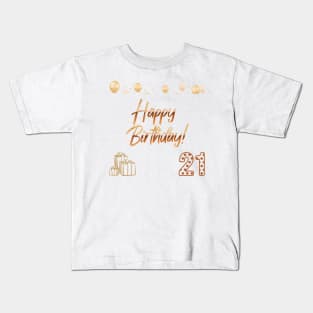 21st happy birthday party Kids T-Shirt